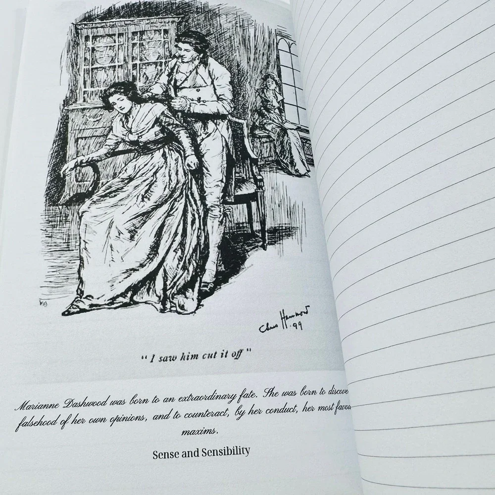 Jane Austen Inspired Journal Making Sense of my Sensibilities Lined Notebook 9x6